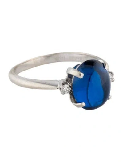 Pre-owned Ring 14k Synthetic Spinel & Diamond Cocktail  In Multi