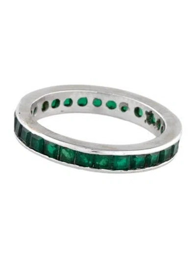 Pre-owned Ring 14k Synthetic Spinel Eternity Band In Multi