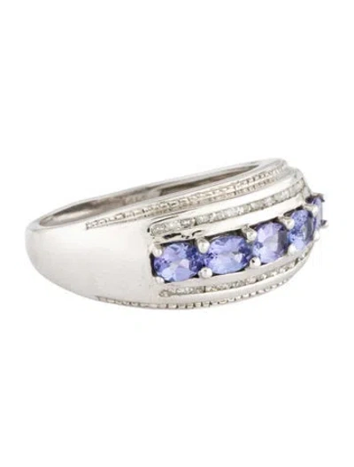 Pre-owned Ring 14k Tanzanite & Diamond Band In Multi