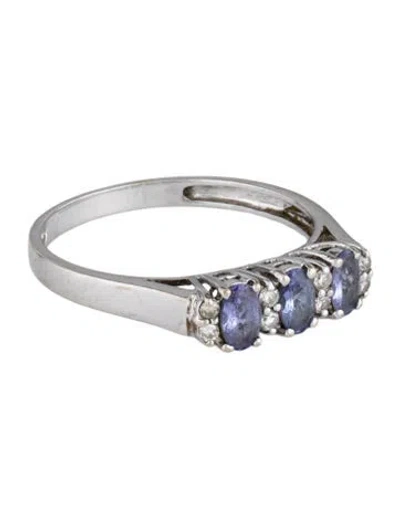 Pre-owned Ring 14k Tanzanite & Diamond Band In Multi