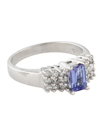 Pre-owned Ring 14k Tanzanite & Diamond Cocktail  In Multi