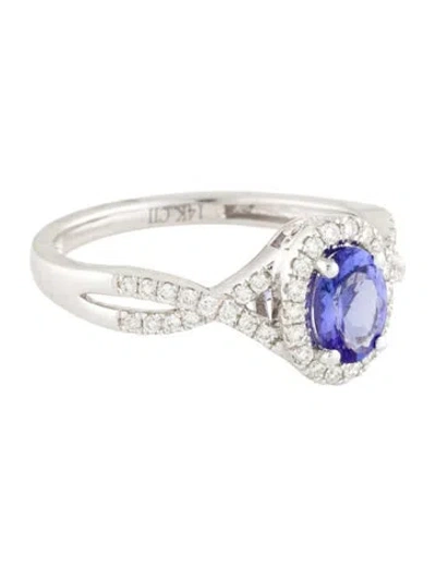 Pre-owned Ring 14k Tanzanite & Diamond Cocktail  In Multi