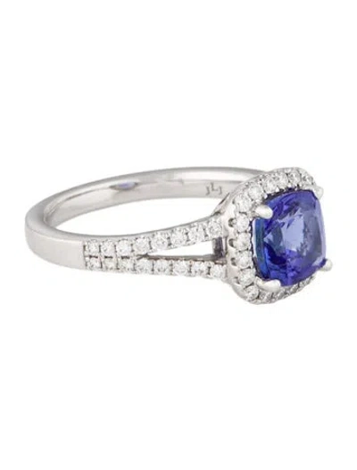 Pre-owned Ring 14k Tanzanite & Diamond Cocktail  In Multi