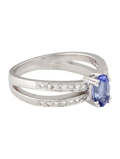 Pre-owned Ring 14k Tanzanite & Diamond Cocktail  In Multi