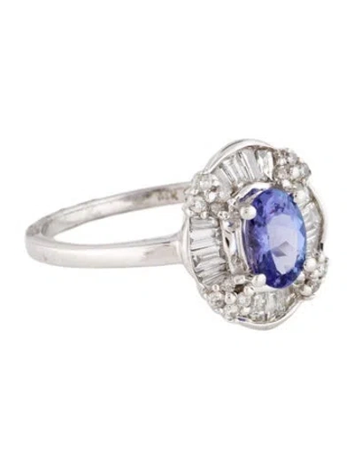 Pre-owned Ring 14k Tanzanite & Diamond Cocktail  In Multi