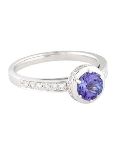 Pre-owned Ring 14k Tanzanite & Diamond Cocktail  In Multi