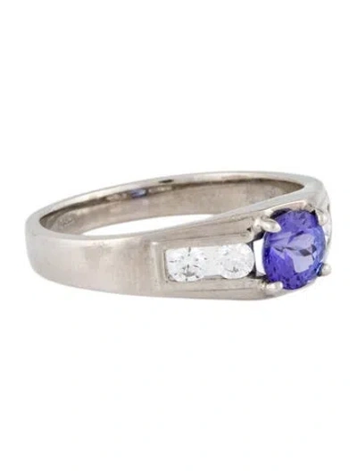 Pre-owned Ring 14k Tanzanite & Diamond Cocktail  In Multi