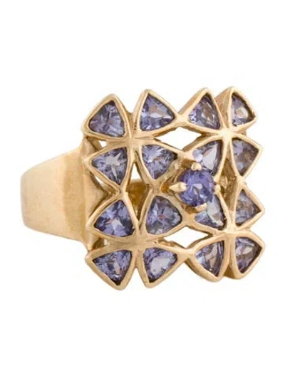 Pre-owned Ring 14k Tanzanite Cocktail  In Multi