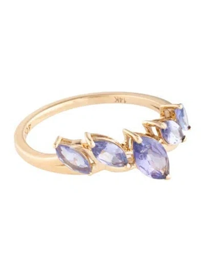 Pre-owned Ring 14k Tanzanite Cocktail  In Multicolor