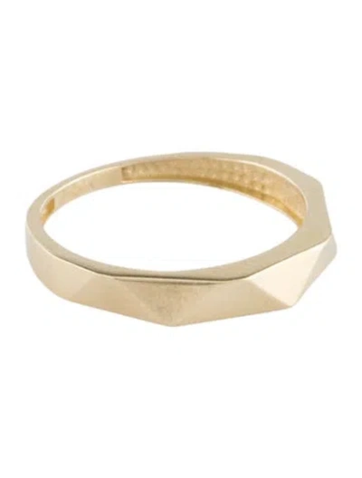 Pre-owned Ring 14k Tapered Faceted  In Multi