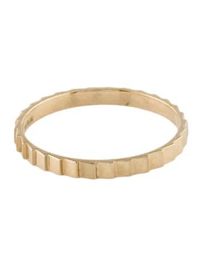 Pre-owned Ring 14k Textured Band In Multi