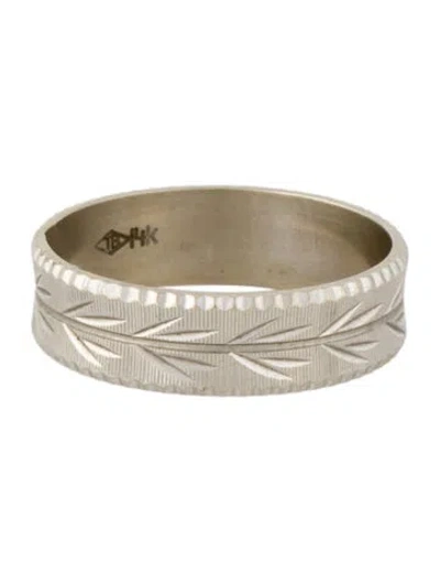 Pre-owned Ring 14k Textured Band In Multi