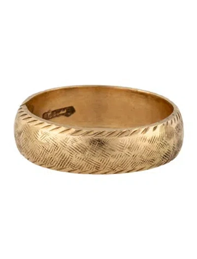 Pre-owned Ring 14k Textured Band  In Multicolor
