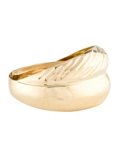 Pre-owned Ring 14k Textured Dome  In Multi