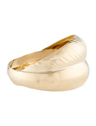 Pre-owned Ring 14k Textured Dome Wrap  In Multi