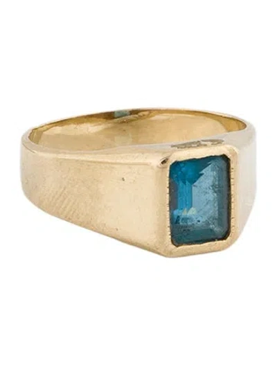 Pre-owned Ring 14k Topaz Band  In Multi