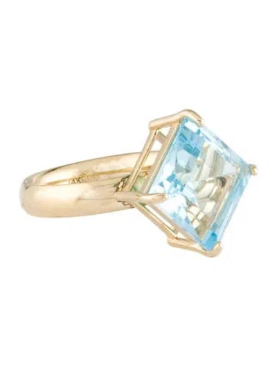 Pre-owned Ring 14k Topaz Cocktail  In Multi