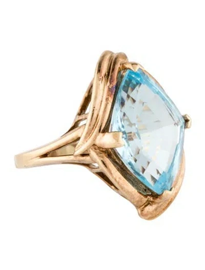 Pre-owned Ring 14k Topaz Cocktail  In Multi