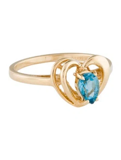 Pre-owned Ring 14k Topaz Cocktail  In Multi