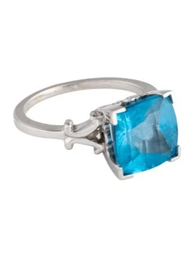 Pre-owned Ring 14k Topaz Cocktail  In Multi