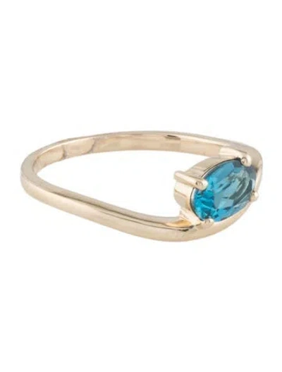 Pre-owned Ring 14k Topaz Cocktail  In Multicolor