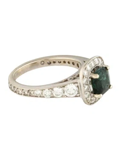 Pre-owned Ring 14k Tourmaline & Diamond Cocktail  In Multi