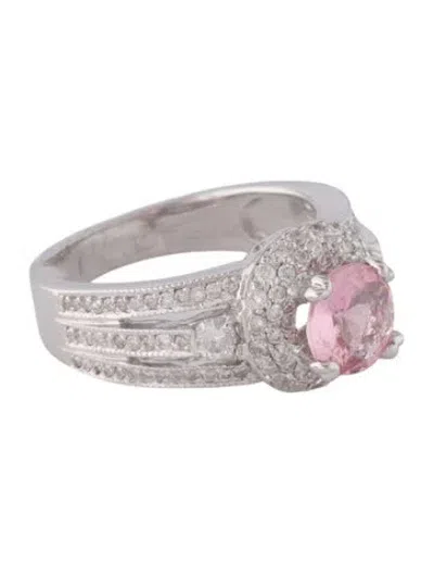 Pre-owned Ring 14k Tourmaline & Diamond Cocktail  In Multi