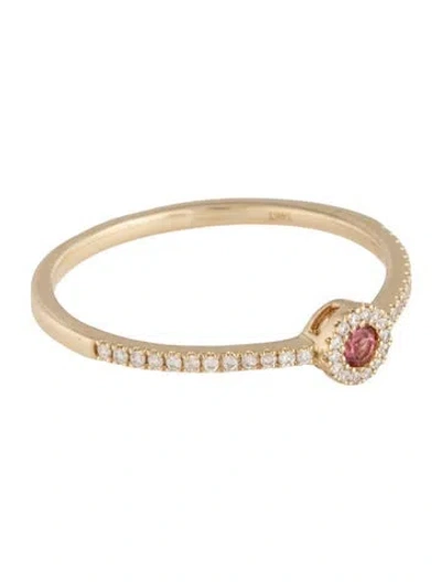 Pre-owned Ring 14k Tourmaline & Diamond Cocktail  In Multicolor