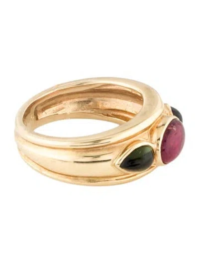 Pre-owned Ring 14k Tourmaline Band In Multi