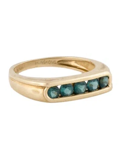 Pre-owned Ring 14k Tourmaline Cocktail  In Multi