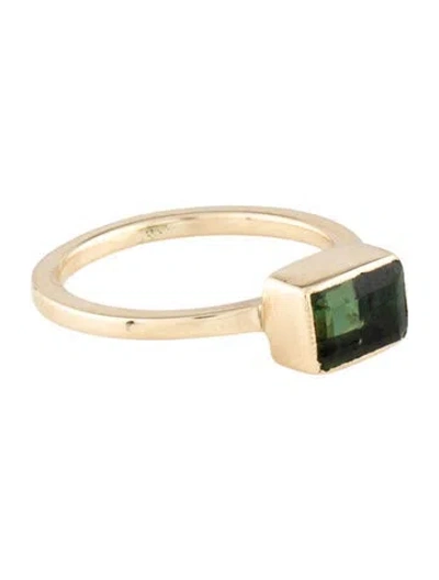 Pre-owned Ring 14k Tourmaline Cocktail  In Multicolor