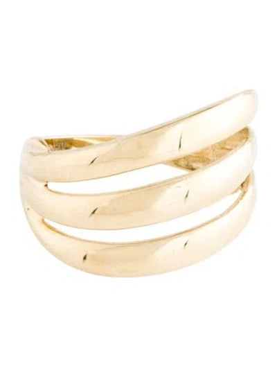 Pre-owned Ring 14k Triple Wave Cocktail  In Multicolor