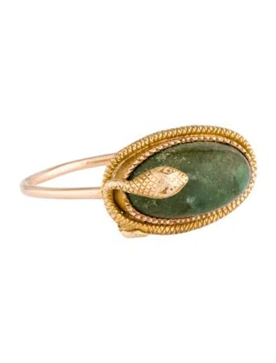 Pre-owned Ring 14k Turquoise Cocktail  In Multi