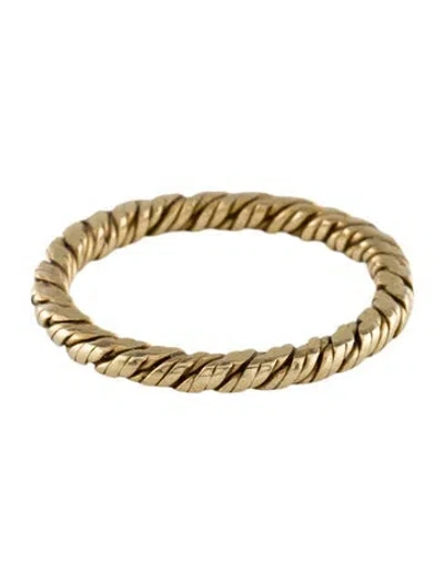Pre-owned Ring 14k Twist Rope Band In Multi