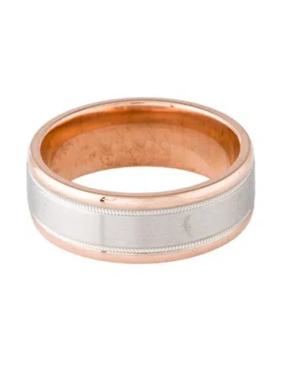 Pre-owned Ring 14k Two-tone Band In Multicolor