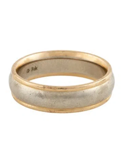 Pre-owned Ring 14k Two-tone Band  In Multicolor