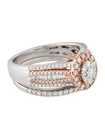 Pre-owned Ring 14k Two-tone Diamond Wedding Set In Multi