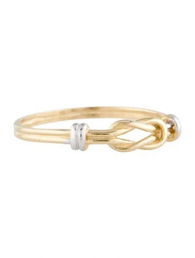 Pre-owned Ring 14k Two-tone Love Knot  In Multi