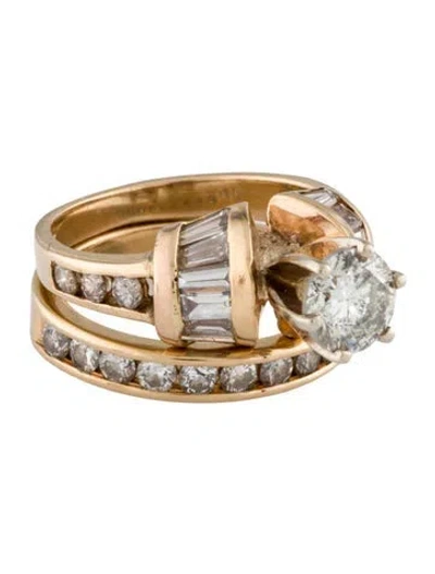 Pre-owned Ring 14k Wedding  Set In Multi