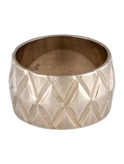 Pre-owned Ring 14k Wide Band In Multi