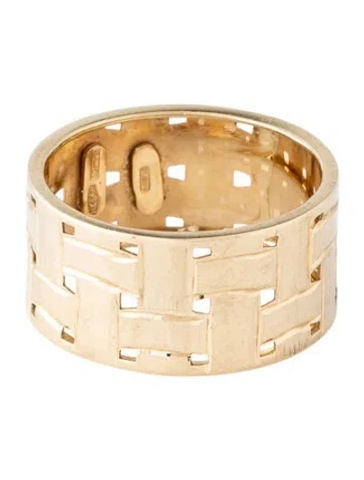 Pre-owned Ring 14k Woven Wide Band In Multicolor