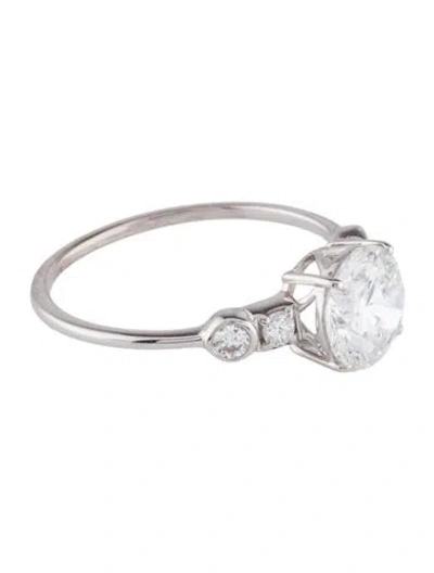 Pre-owned Ring 1.52ctw Lab-grown Diamond Engagement  In Multi