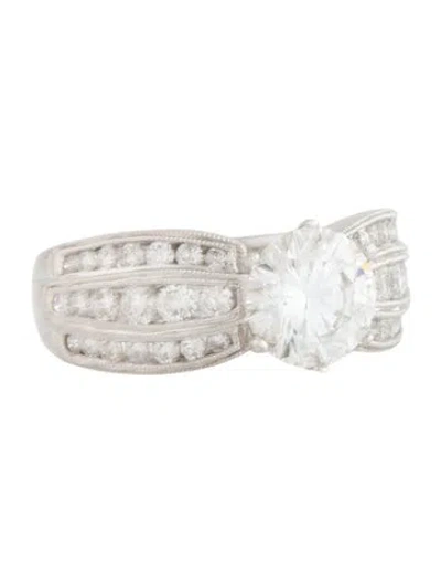 Pre-owned Ring 1.55ct Lab-grown Diamond Engagement  In Multicolor