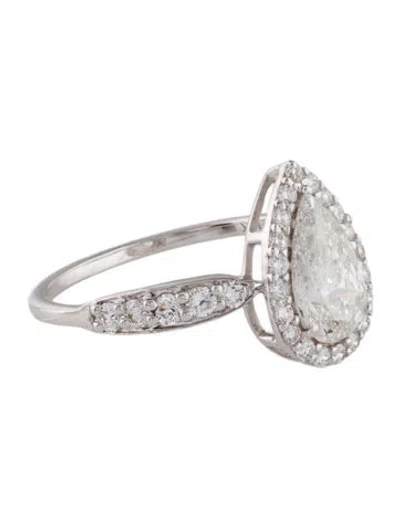 Pre-owned Ring 1.56ctw Lab-grown Diamond Engagement  In Multi