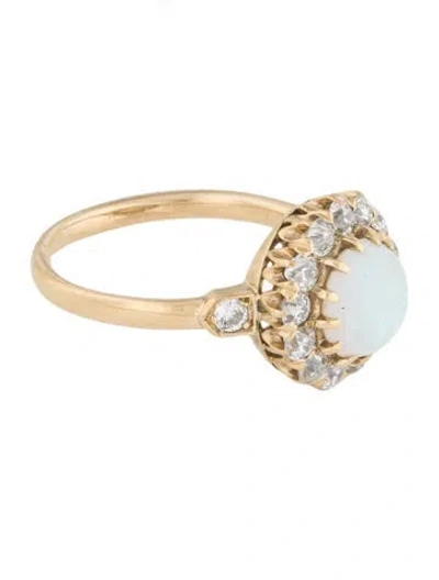 Pre-owned Ring 1.59ct Opal & Diamond  In Multi