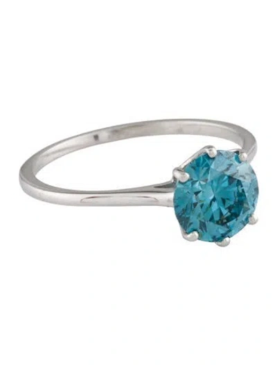 Pre-owned Ring 1.60ctw Lab-grown Diamond Engagement  In Multi