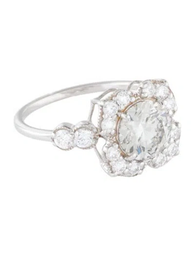 Pre-owned Ring 1.62ct Lab-grown Diamond Engagement  In Multi
