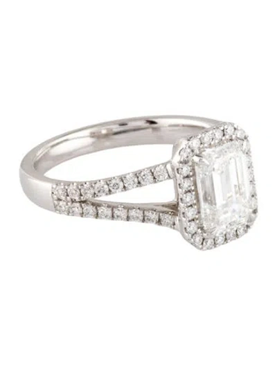 Pre-owned Ring 1.64ctw Lab-grown Diamond Engagement  In Multi