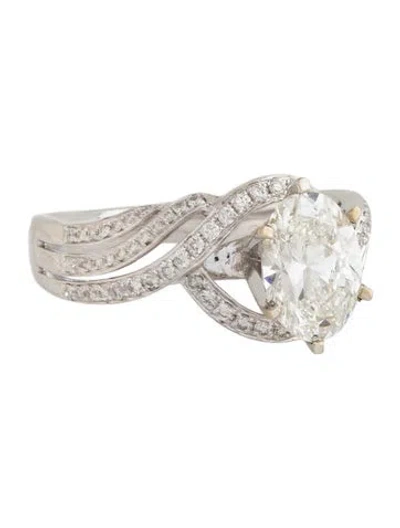 Pre-owned Ring 1.65ct Lab-grown Diamond Engagement  In Multicolor