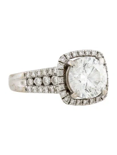 Pre-owned Ring 1.69ct Diamond Engagement  In Multi